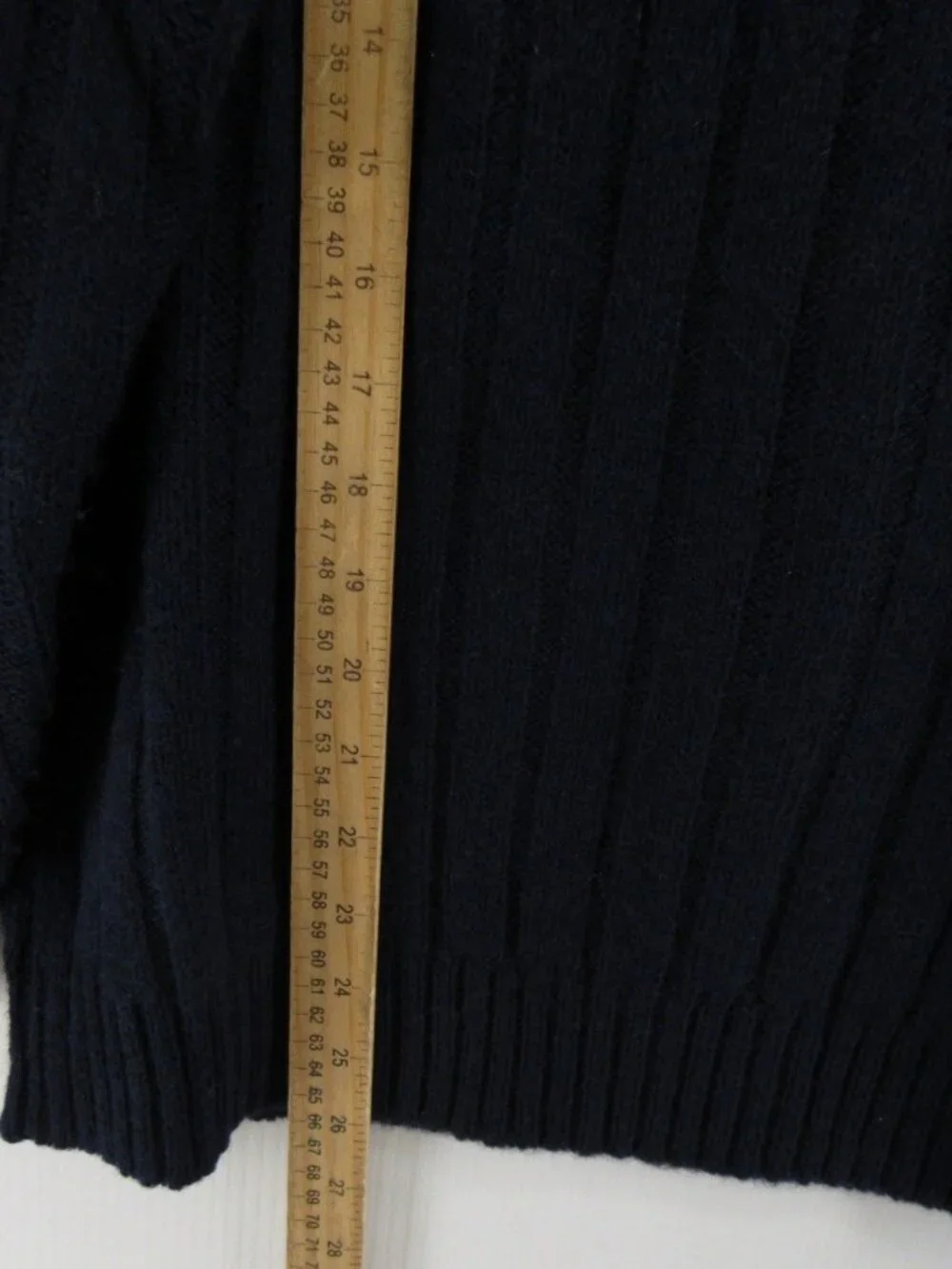 VINTAGE Polo Ralph Lauren Sweater Large Navy Wool Ribbed Crewneck 90s
